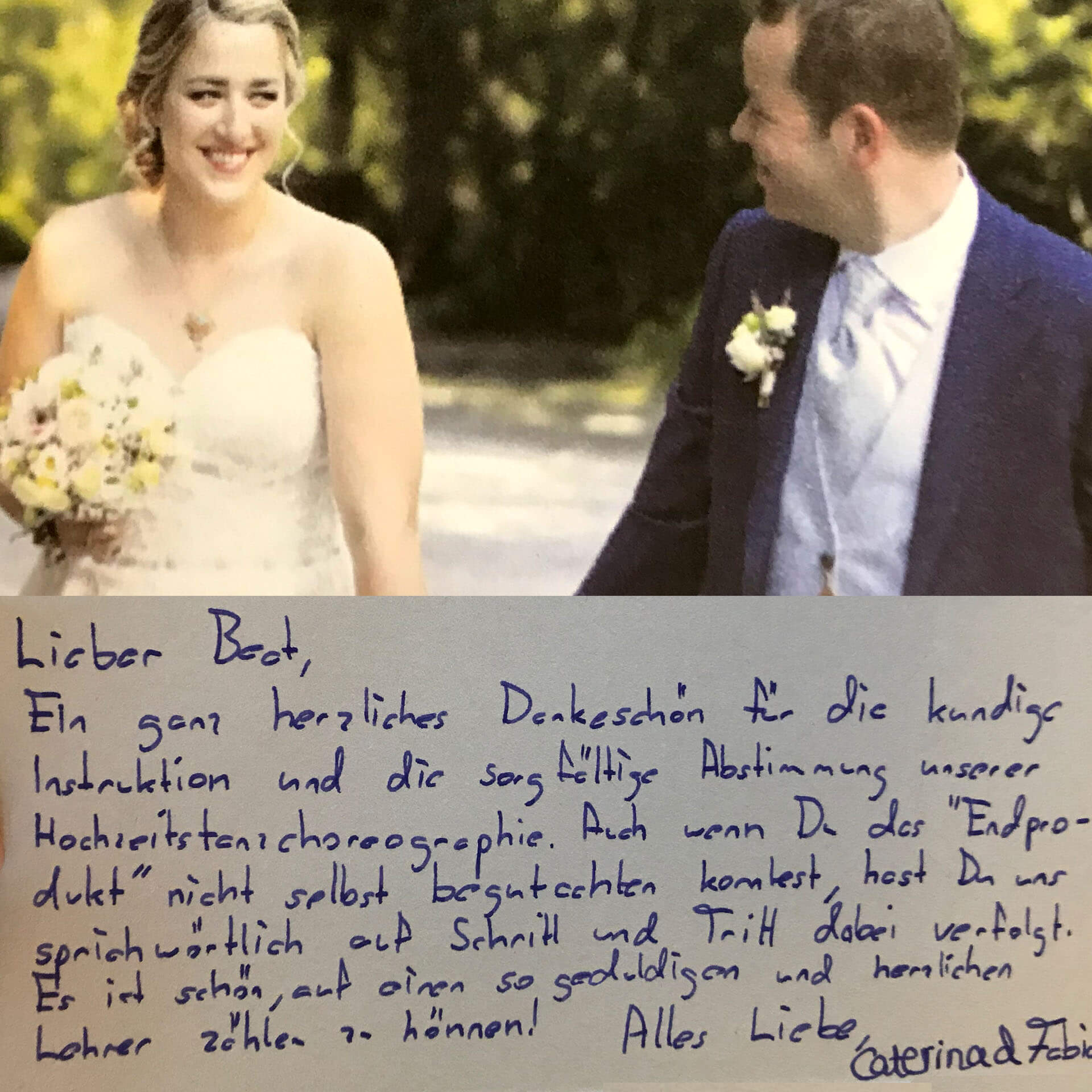 Referenz – Dankeskarte von Kunden