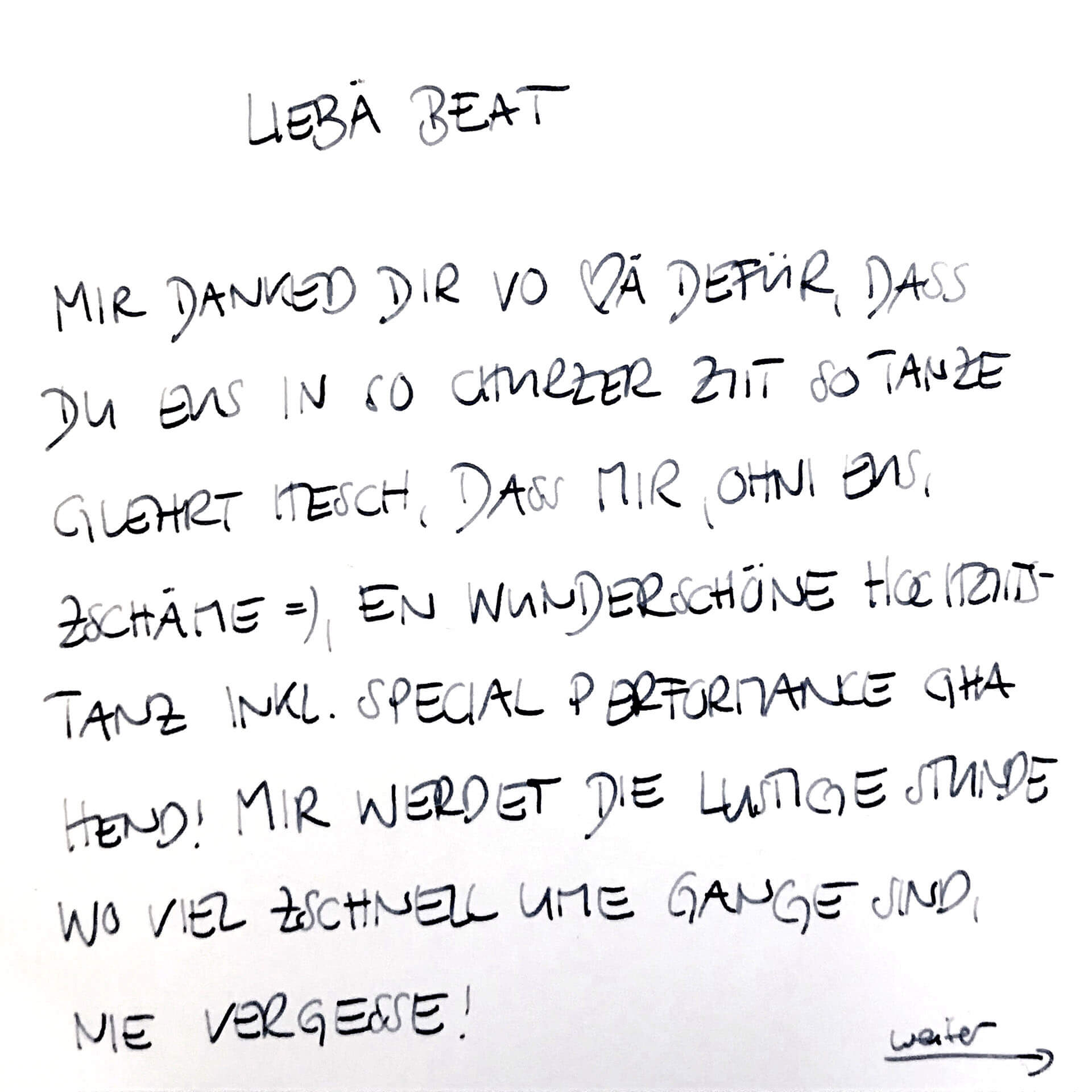 Referenz – Dankeskarte von Kunden