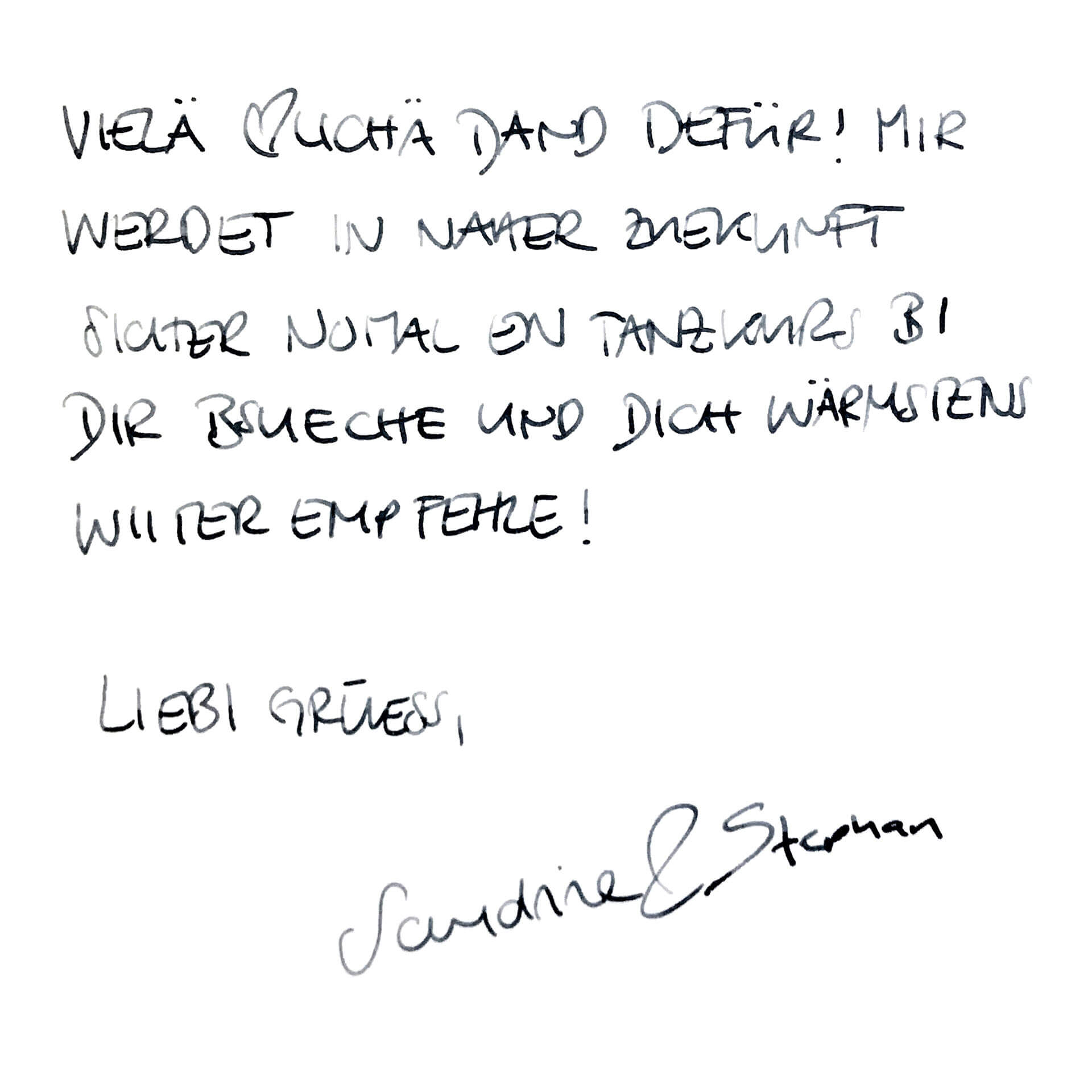 Referenz – Dankeskarte von Kunden